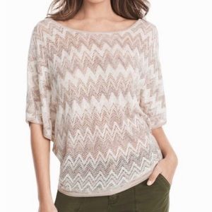WHBM chevron dolman top
